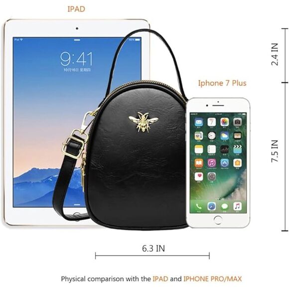 Women Black Gold Imported Faux Leather Stylish Small Crossbody Messenger Bags